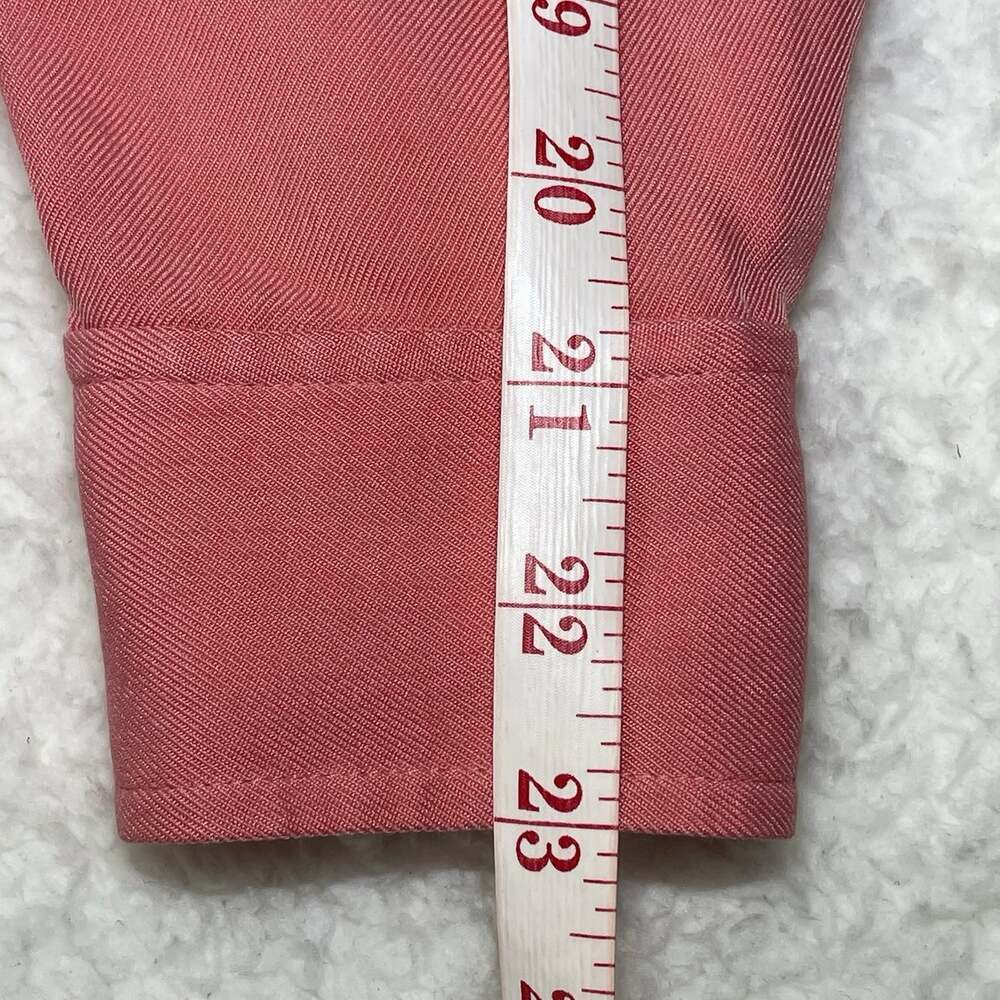 Jones NY Signature 100% Silk Womens L Long Sleeve Shirt Salmon Workwear Button - Picture 12 of 16